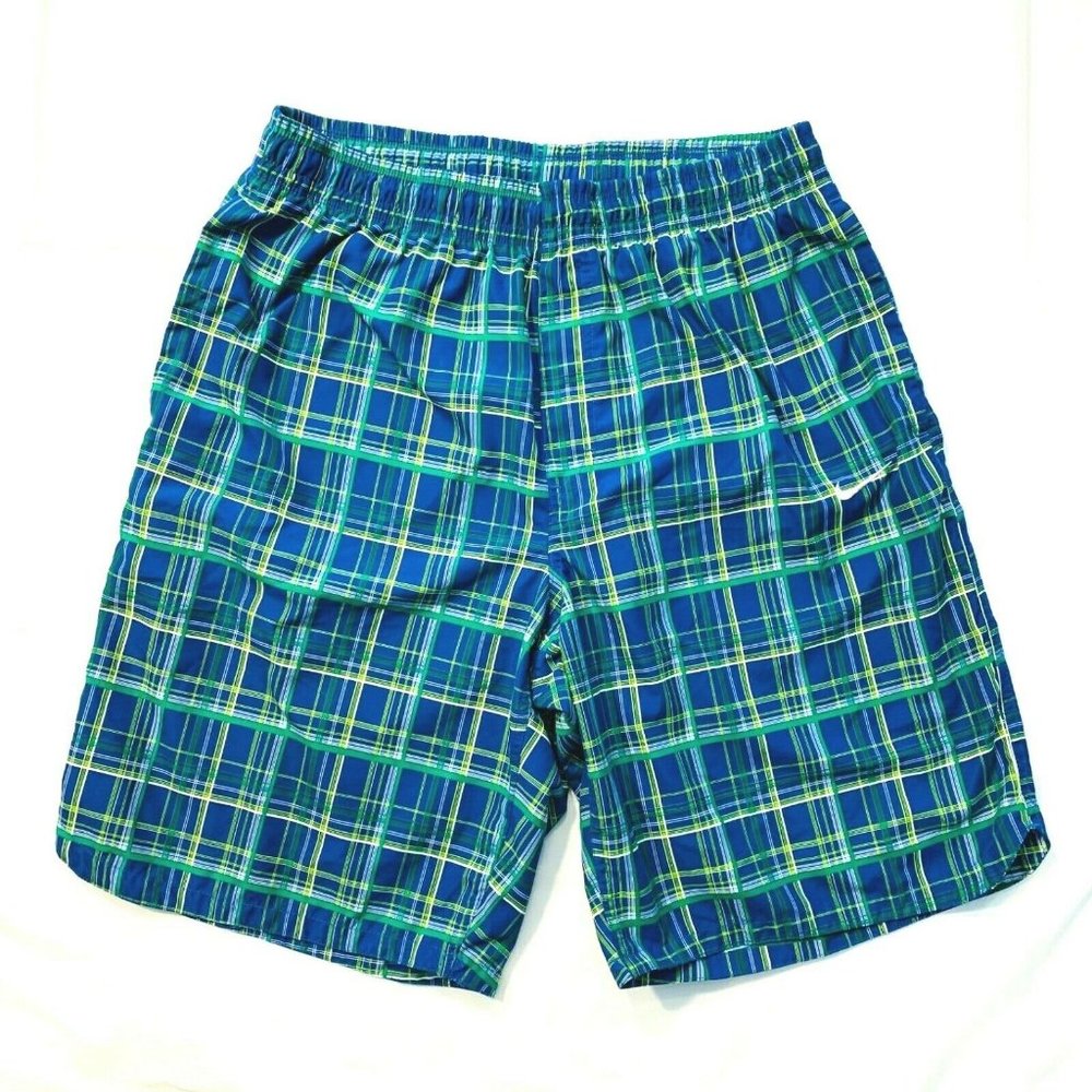 Nike Plaid‎ Board Shorts Swim Trunks Longer Length